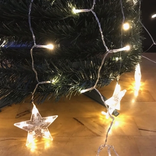 LED lyskæde med stjerner til juletræspynt